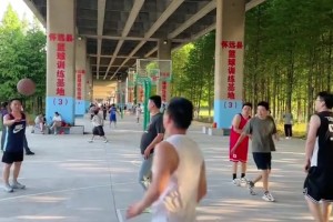 神仙野球场，建在高架桥下面，夏天打球不会被太阳晒